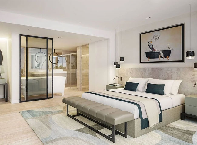 Không đặt toilet ở trung tâm khi bố trí phòng ngủ có nhà vệ sinh