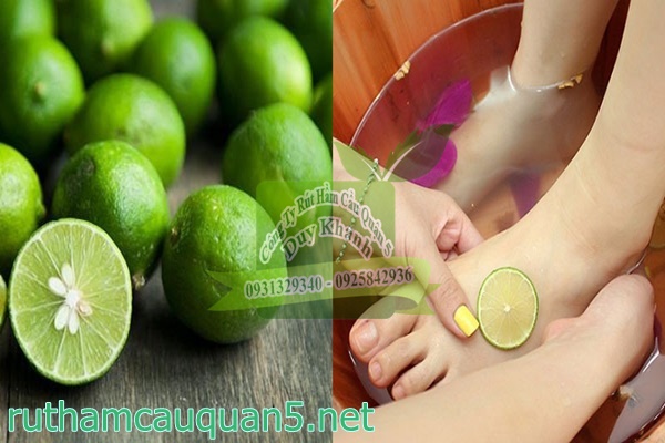 Khử m&ugrave;i h&ocirc;i ch&acirc;n bằng chanh tươi