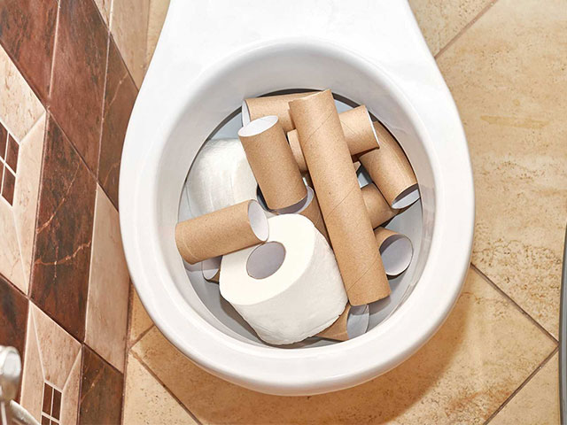 Thải giấy vệ sinh v&agrave;o bồn cầu l&agrave;m nước cống chảy ngược v&agrave;o nh&agrave;